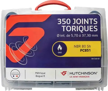 Produktfoto 1 von Hutchinson Le Joint Français Nitrilkautschuk (NBR) O-Ring-Satz, Dichtungsring ,Gummidichtung