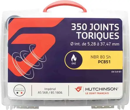 Produktfoto 1 von Hutchinson Le Joint Français Nitrilkautschuk (NBR) O-Ring-Satz, Dichtungsring ,Gummidichtung