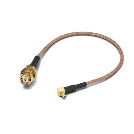 Produktfoto 1 von Wurth Elektronik RG316/U Koaxialkabel konfektioniert, 50 Ω, 152.4mm, SMA / MMCX, Aussen ø 2.49mm B Ausricht, abgewinkelt