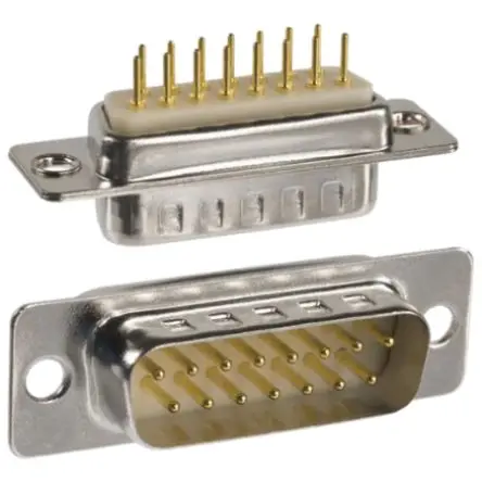 Norcomp 172 D-Sub-Steckverbinder Gerade, 15-polig 10.9 mm Raster, Frontplattenmontage Stecker, mit Gewindeeinsatz