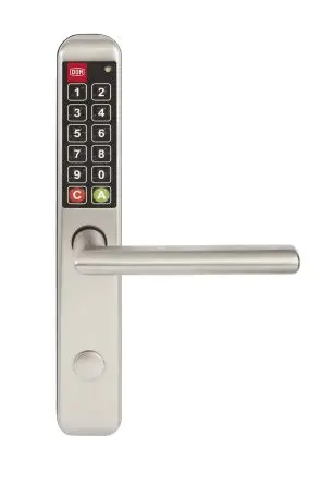 Produktfoto 1 von Dom Metalux Elektronik Edelstahl Edelstahl Digitaler Türgriff mit Codeschloss