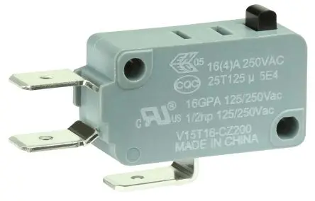 Produktfoto 1 von Honeywell Mikroschalter Stiftstößel-Betätiger Schnellverbindung, 1-poliger Umschalter, 250 V, 16A IP00 1.96N -25 °C -