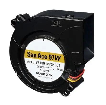 Produktfoto 1 von Sanyo Denki 9W1B Zentrifugallüfter, Zentrifugal, 12V ac, DC, 38.5 cfm, 58 dBA 33 mm