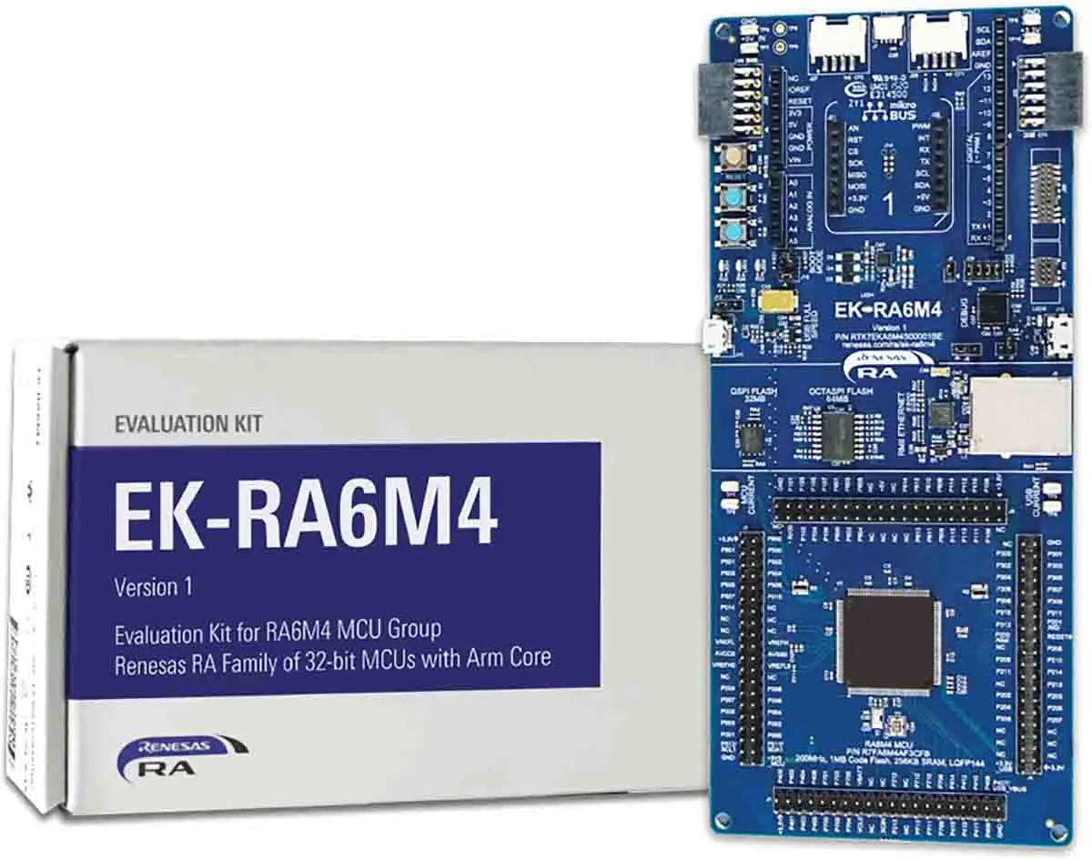 Produktfoto 1 von Renesas Electronics Evaluierungskit für die RA6M4-Mikrocontroller-Gruppe, Evaluierungsplatine Evaluierungskit ARM Cortex
