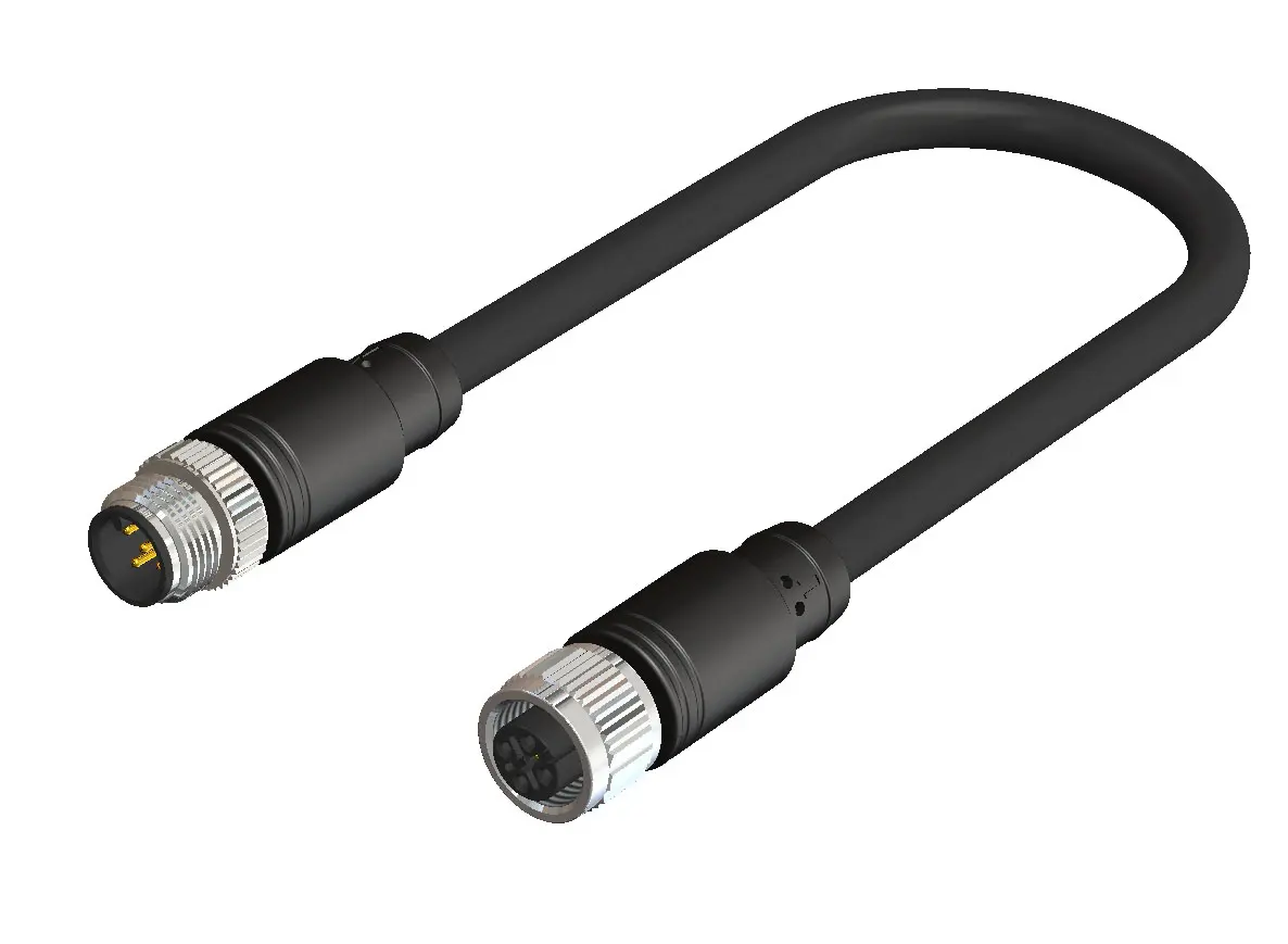 Produktfoto 1 von RS PRO CDF, 5-polig Sensor-Betätigungselementkabel, Gerade Buchse 5 / Gerade Stecker, Länge 5 m