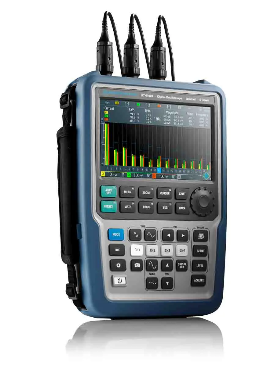 Produktfoto 1 von Rohde & Schwarz Scope Rider RTH1K-COM4 Handheld Oszilloskop 4-Kanal Analog 500MHz