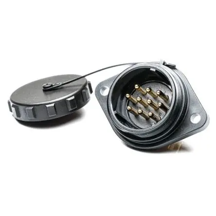 RS PRO SP29 28 mm Rundsteckverbinder Buchse 10-polig Stecker 10A Flanschmontage IP68