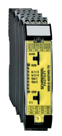Produktfoto 1 von Schmersal SRB-E-402FWS-TS Sicherheitsrelais 24V dc, 2 Sicherheitskontakte, 2 Hilfsschalter, Automatisch RoHS SIL IEC