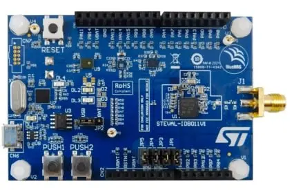 Produktfoto 1 von STMicroelectronics Evaluierungsplattform basierend auf BlueNRG-355MC System-On-Chip Entwicklungstool Kommunikation und