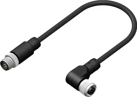 Produktfoto 1 von RS PRO CDF, 8-polig Sensor-Betätigungselementkabel, Rechtwinklig Buchse 8 / Gerade Stecker, Länge 2 m