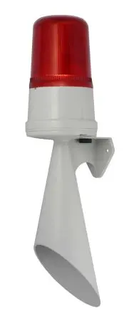e2s H100 LED, Dauer-Licht Alarm-Leuchtmelder 24V Rot IP65 Oberfläche / 100 dB 100 dB @ 1m
