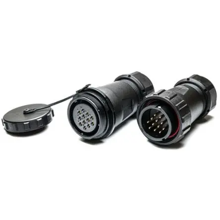 Produktfoto 1 von RS PRO SP29 38.8 mm Rundsteckverbinder Stecker, Buchse 12-polig Stecker/Buchse 10A Kabel IP68