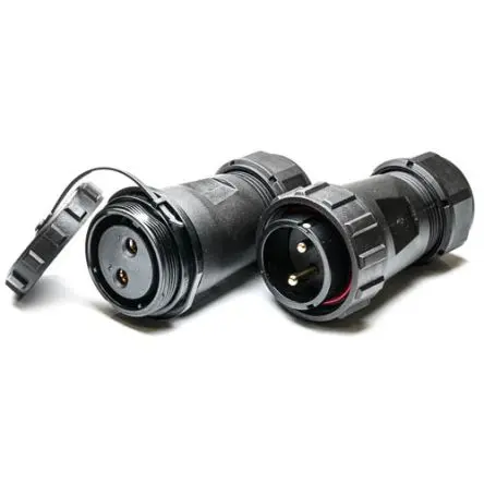 Produktfoto 1 von RS PRO SP29 38.8 mm Rundsteckverbinder Stecker, Buchse 2-polig Stecker/Buchse 32A Kabel IP68