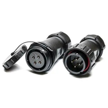 Produktfoto 1 von RS PRO SP29 38.8 mm Rundsteckverbinder Stecker, Buchse 4-polig Stecker/Buchse 25A Kabel IP68