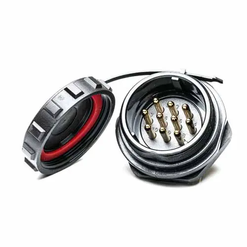 RS PRO SP29 38.8 mm Rundsteckverbinder Buchse 10-polig Stecker 10A Hinten IP68