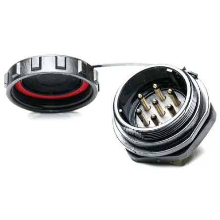 Produktfoto 1 von RS PRO SP29 38.8 mm Rundsteckverbinder Buchse 7-polig Stecker 25A Hinten IP68