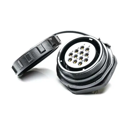 Produktfoto 1 von RS PRO SP29 38.8 mm Rundsteckverbinder Buchse 12-polig Buchse 10A Hinten IP68