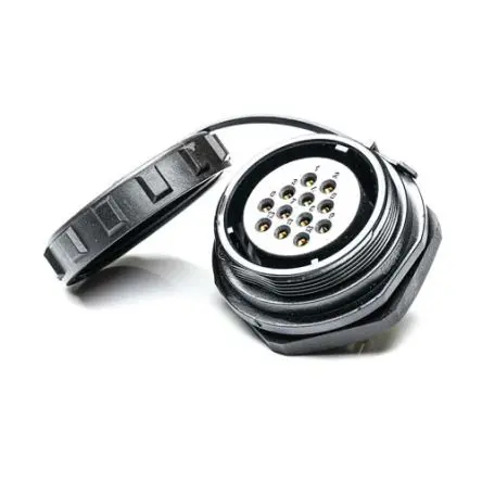 Produktfoto 1 von RS PRO SP29 38.8 mm Rundsteckverbinder Buchse 12-polig Buchse 10A Hinten IP68