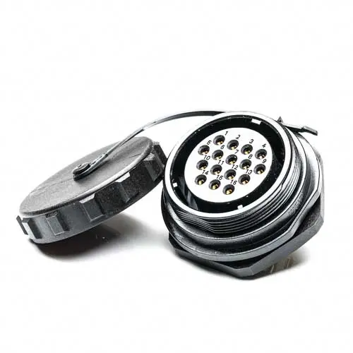 Produktfoto 1 von RS PRO SP29 38.8 mm Rundsteckverbinder Buchse 16-polig Buchse 10A Hinten IP68