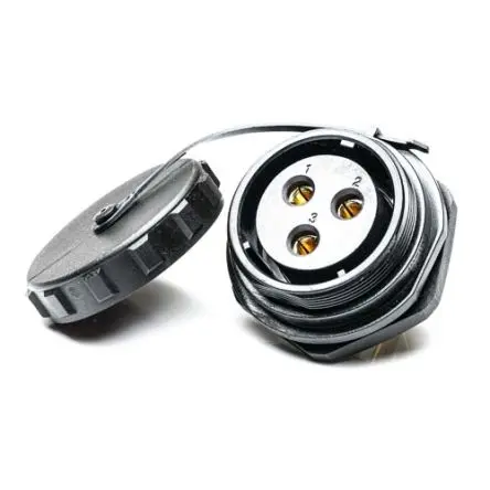 Produktfoto 1 von RS PRO SP29 38.8 mm Rundsteckverbinder Buchse 3-polig Buchse 50A Hinten IP68