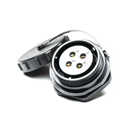 Produktfoto 1 von RS PRO SP29 38.8 mm Rundsteckverbinder Buchse 4-polig Buchse 25A Hinten IP68