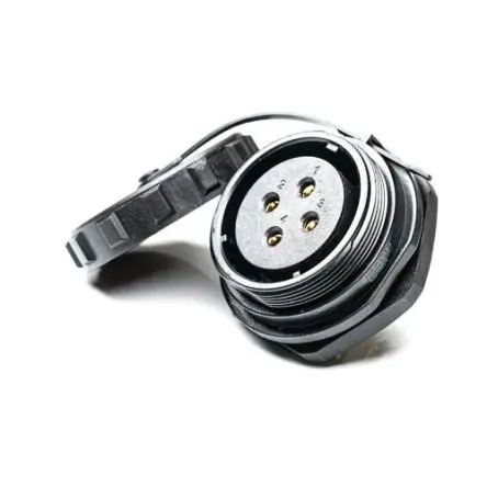 Produktfoto 1 von RS PRO SP29 38.8 mm Rundsteckverbinder Buchse 4-polig Buchse 10A Hinten IP68