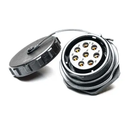 Produktfoto 1 von RS PRO SP29 38.8 mm Rundsteckverbinder Buchse 8-polig Buchse 25A Hinten IP68