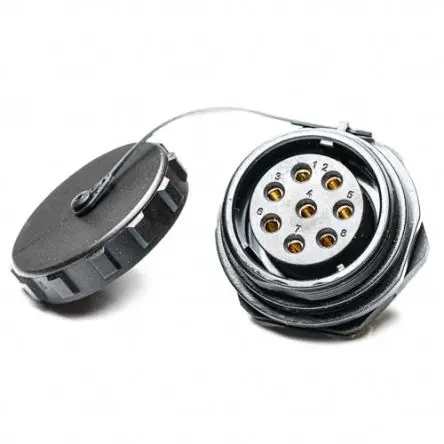 Produktfoto 1 von RS PRO SP29 38.8 mm Rundsteckverbinder Buchse 8-polig Buchse 10A Hinten IP68