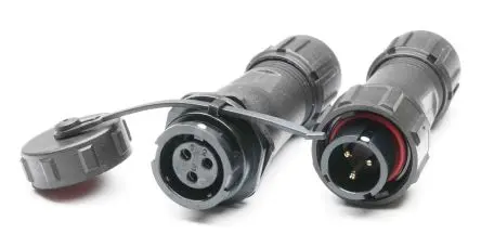 Produktfoto 1 von RS PRO SY13 19.5 mm Standard Rundsteckverbinder Stecker, Buchse 3-polig Stecker/Buchse 13A Kabel IP67