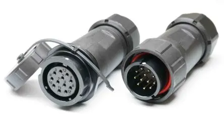 Produktfoto 1 von RS PRO SY21 29 mm Standard Rundsteckverbinder Stecker, Buchse 12-polig Stecker/Buchse 5A Kabel IP67