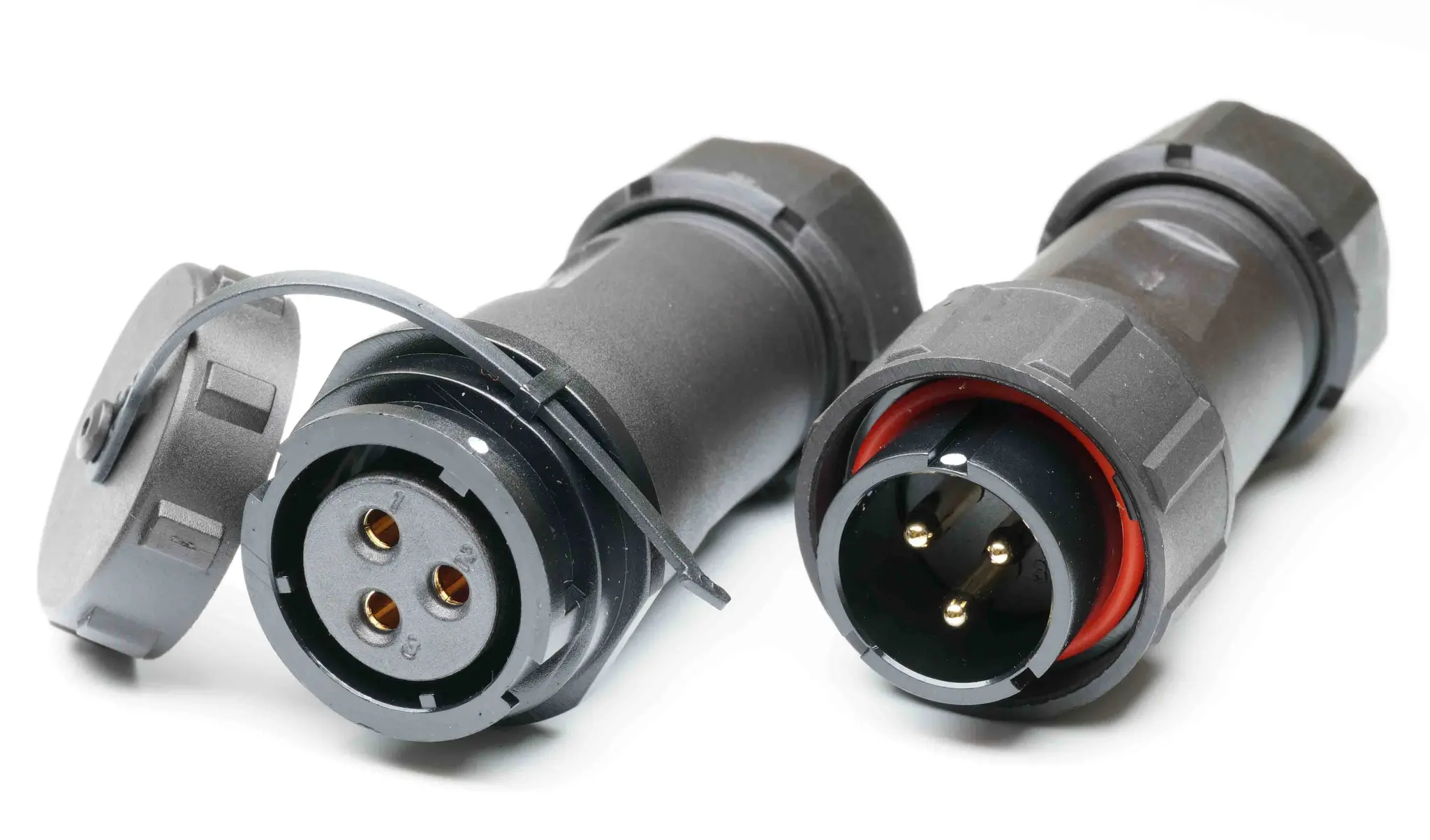 Produktfoto 1 von RS PRO SY21 29 mm Standard Rundsteckverbinder Stecker, Buchse 3-polig Stecker/Buchse 10A Kabel IP40