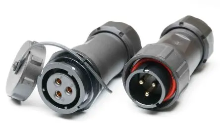 Produktfoto 1 von RS PRO SY21 29 mm Standard Rundsteckverbinder Stecker, Buchse 3-polig Stecker/Buchse 10A Kabel IP67