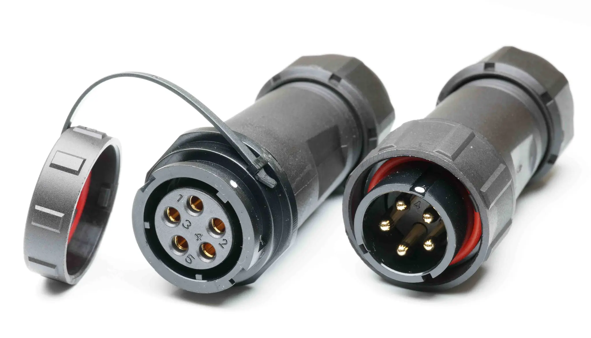 Produktfoto 1 von RS PRO SY21 29 mm Standard Rundsteckverbinder Stecker, Buchse 5-polig Stecker/Buchse 30A Kabel IP40