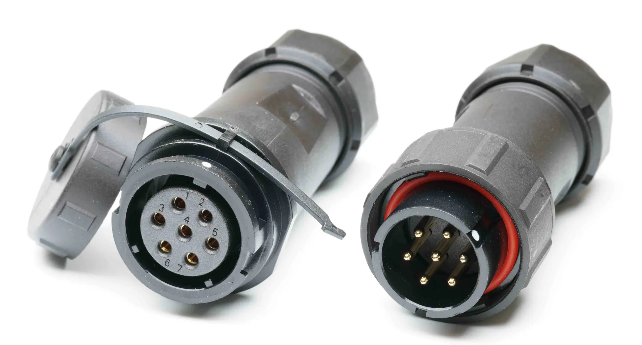 Produktfoto 1 von RS PRO SY21 29 mm Standard Rundsteckverbinder Stecker, Buchse 7-polig Stecker/Buchse 15A Kabel IP40