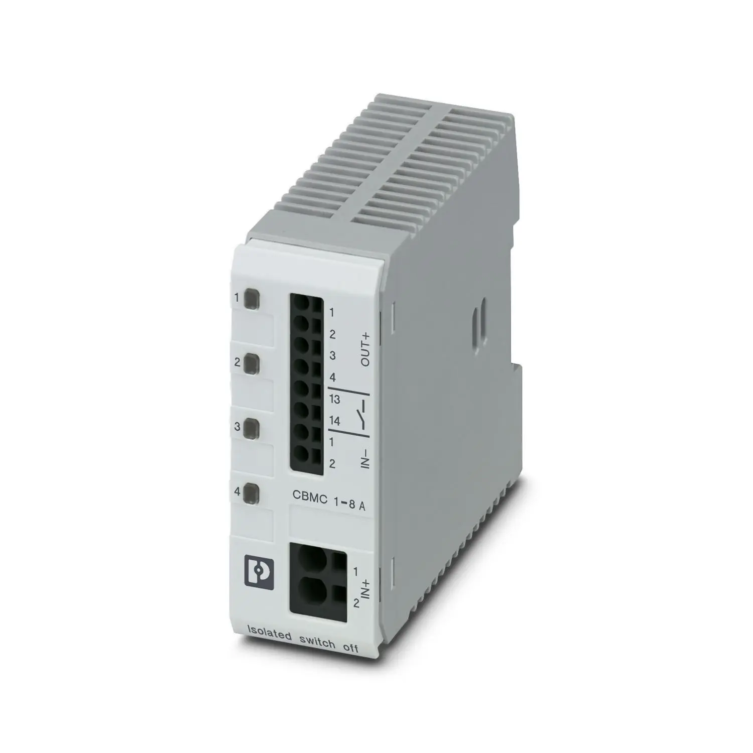 Produktfoto 1 von Phoenix Contact CBMC Elektronischer Schutzschalter 24 V 1, 8 A DIN-Hutschiene L. 90 mm x 98 mm