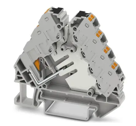 Produktfoto 1 von Phoenix Contact PTRVB 4-FI/GY Anschlussklemmenblock DIN-Schiene 4 Grau, 0.14mm², 2.5 mm², 250V Einsteck-Anschluss