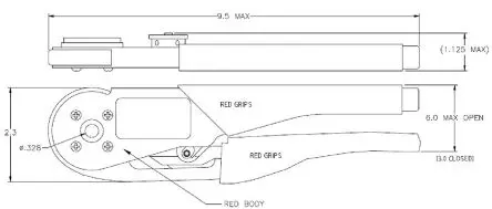 Produktfoto 1 von FCT from Molex 173112 Crimp-Werkzeug für D-Sub-Kontakte, 7.5mm
