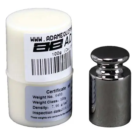 Produktfoto 1 von Adam Equipment Co Ltd Prüfgewicht, 100 g, Klasse M1, Edelstahl