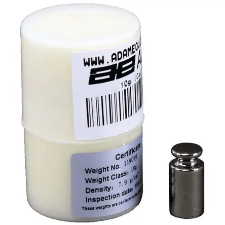 Produktfoto 1 von Adam Equipment Co Ltd Prüfgewicht, 10 g, Klasse M1, Edelstahl