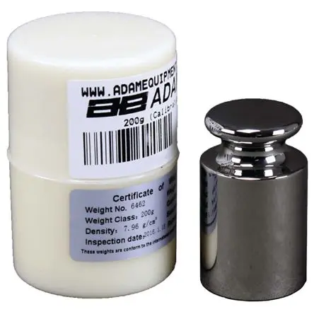 Produktfoto 1 von Adam Equipment Co Ltd Prüfgewicht, 200 g, Klasse M1, Edelstahl