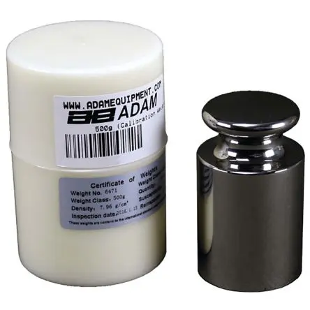 Produktfoto 1 von Adam Equipment Co Ltd Prüfgewicht, 500 g, Klasse M1, Edelstahl