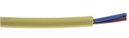 Produktfoto 1 von RS PRO Netzkabel, 2-adrig Gelb /Ø 6.6 mm Außen-ø , 2 m 50 °C, 300V, 500 V, Thermoplastisches Elastomer