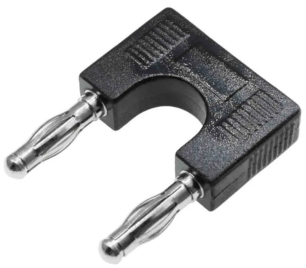 Produktfoto 1 von RS PRO 4 mm Stecker Schwarz Bananenstecker, Kontakt Nickel, 30 V Übertragung