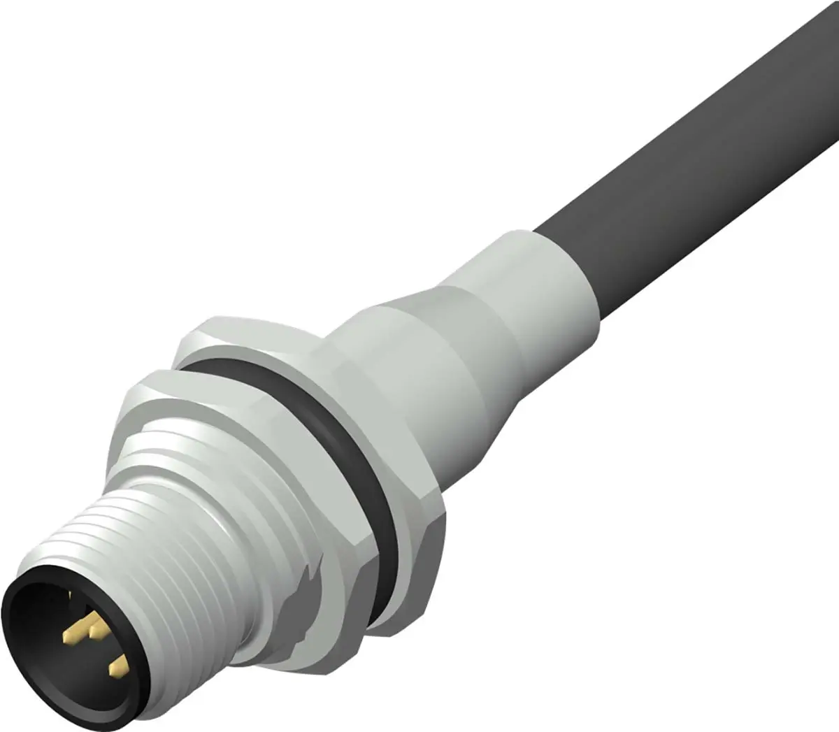 Produktfoto 1 von RS PRO CPM12 19 mm M12 Rundsteckverbinder Stecker 5-polig Stecker 4A Hinten IP40