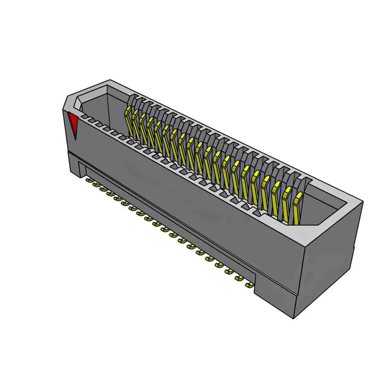 Samtec ASP Leiterplattenleiste Gerade, 40-polig / 2-reihig, Raster 0.8 mm Raster Oberfläche, Platine-Platine, Ummantelt