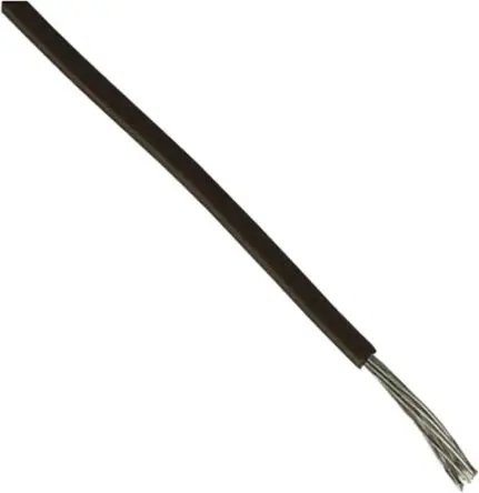Produktfoto 1 von RS PRO 11028 Schaltdraht 0.51 mm², 20 AWG 305 m Schwarz Ø 1.4 mm 10 Litzen Modifizierter Polyphenylen-Ether