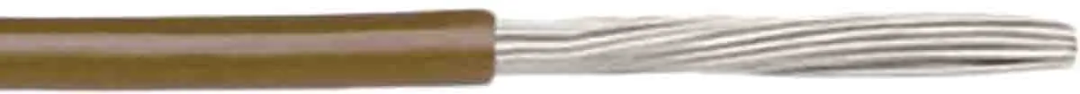 Produktfoto 1 von RS PRO Einzeladerleitung 1,3 mm², 16 AWG 30.5m Braun MPPE isoliert 26/0.25mm Litzen