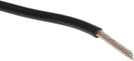 Produktfoto 1 von RS PRO 1569 Schaltdraht 1.32 mm², 16 AWG 30.5 m Schwarz Ø 2.34 mm 26 Litzen Polyvinylchlorid