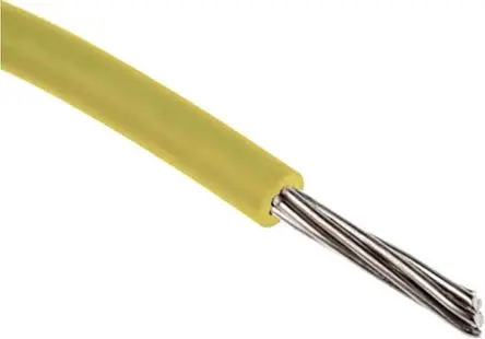 Produktfoto 1 von RS PRO 1569 Schaltdraht 0.22 mm², 24 AWG 305 m Gelb Ø 1.75 mm 7 Litzen Polyvinylchlorid