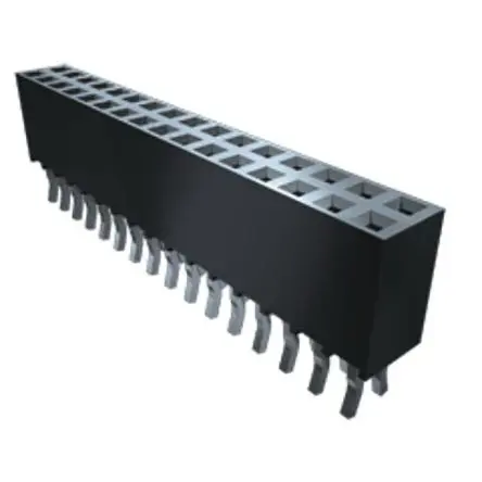 Samtec SSQ Leiterplattenbuchse gewinkelt Durchsteckmontage 2-polig / 1-reihig, Raster 2.54 mm Lot